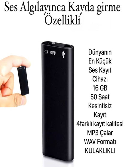 DC 4.0 Kulaklıklı Ses Kayıt Cihazı